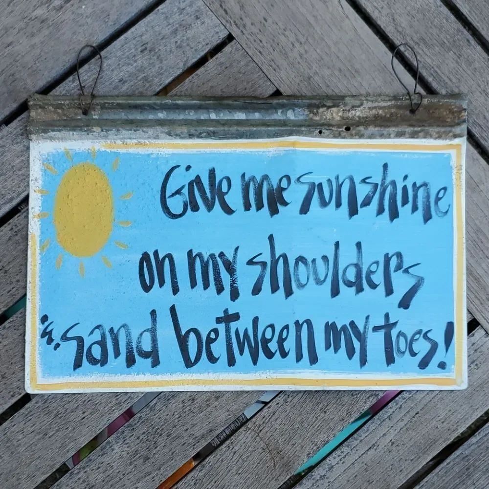 Metal Beach Theme Sign - Picture 1 of 4